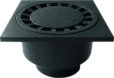 Immagine prodotto di Scarico ACO per casa e cortile DN75/110 200x200 nero in ABS, caricabile fino a 1,5 tonnellate