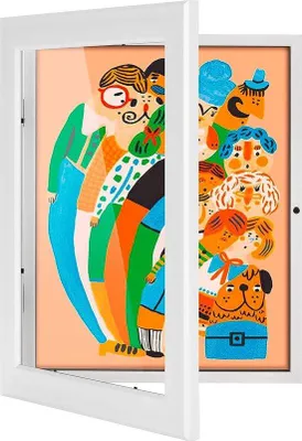 Productafbeelding van Famanu fotolijst 8,5" x 11,5" - Kunstlijst voor foto's die verwisseld kunnen worden, wit