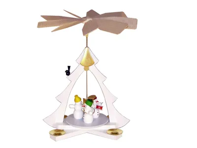 Produktbild von 1-stöckige Pyramide Schneemannorchester (28cm) von Zenker Volkskunst