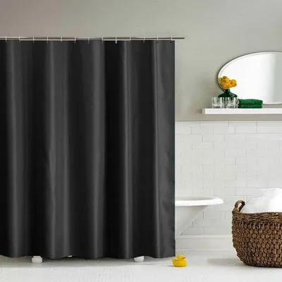 Produktbild von Famanu Duschvorhang Wasserabweisend - Schwarz, 200 x 220 cm