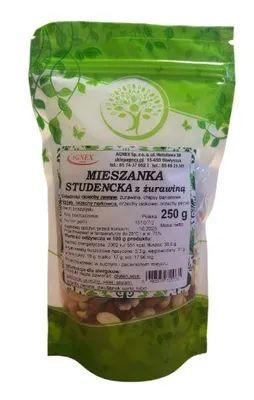 Zdjęcie produktu dla Mieszanka studencka z ŻURAWINĄ 250 g