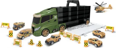 Produktbild von autotransporter Army 42 cm schwarz/legierungsgrün 16-teilig