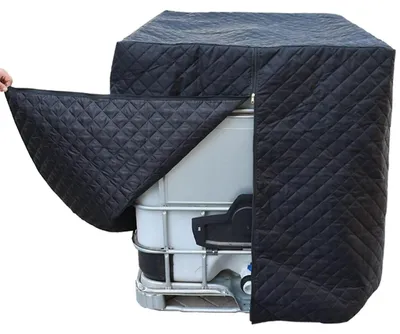 Produktbild von IBC Tank Abdeckung Winterfest Frostsicher 1000L Schwarz 120x100x116cm