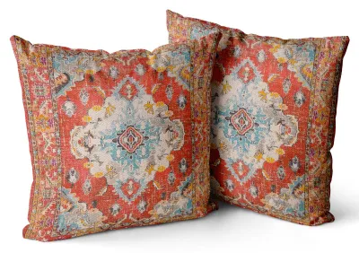 Productafbeelding van Set van 2 Bohemian Stijl Kussenhoezen 40 x 40 cm - Oranje
