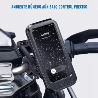 Zdjęcie produktu dla Uchwyt na telefon komórkowy do motocykla, wodoodporny, czuły ekran dotykowy TPU, obrotowy o 360°, uchwyt na rower do nawigacji