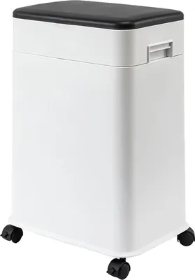 Produktbild von 20L / 5.3Gal Kitchen Trash Can with Lid Height Adjustable Rolling Wheels Waste Bin Detachable Inner Bucket for Bathroom Bedroom Living Room Office