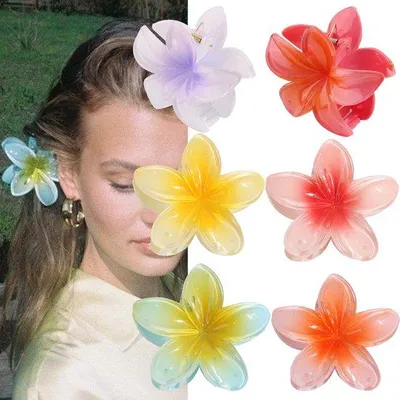 Produktbild von 6 Blumen Haar Klammern für Damen - Schöne Haarzubehör in einer Größe