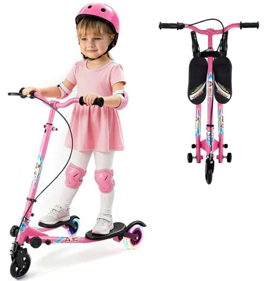 Klapp-Scooter 3-Rad mit LED-Rädern, verstellbar, bis 50 kg