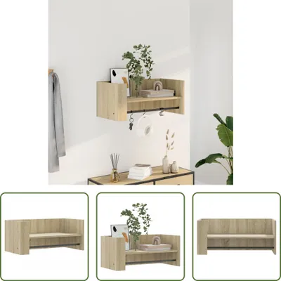Produktbild von The Living Store Wandregal Sonoma-Eiche 70,5x35x30,5 cm Holzwerkstoff