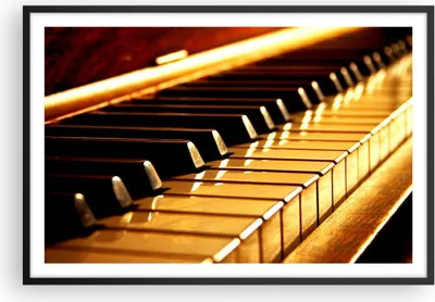 Produktbild von Gerahmtes Poster - Schwarzer Rahmen - Klavier Musik Konzert - 91,5x61 cm - Wand Bild - Wanddeko - Wandbilder - Kunstposter - Wandposter - Bilderrahmen - Bilder - Kunstdruck - Wandbild P2BAA91x61-2200