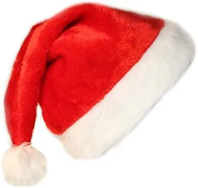 Produktbild von Mütze Nikolaus Plüsch in verschiedenen Farben Weihnachtsmütze Kopfbedeckung (rot)