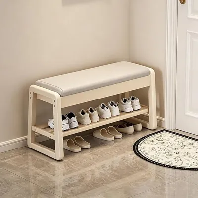 Imagen del producto de Zapatero con asiento, estante para zapatos, armario para zapatos con banco