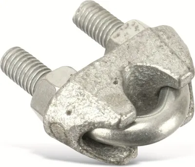 Produktbild von Seilklemme 8 mm aus verzinktem Stahl in Bügelform für die Befestigung von Drahtseilen