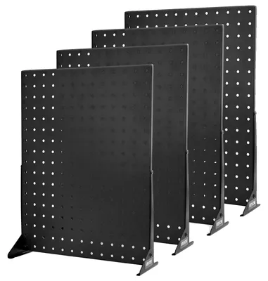 Obrázek produktu pro VEVOR stojan na kolíčky, 440x330x114 mm, prezentační stojan, policový organizér na příslušenství, ocelová deska válcovaná za studena, pro prodejny potravin, klenotnictví, černý (4 ks)