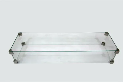 Produktbild von Elementi Feuerschutz Glasumrandung transparent rund, inkl. Edelstahl Verbinder