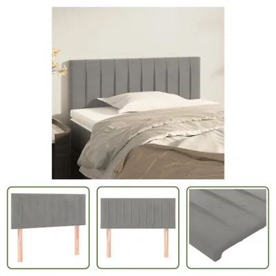 Produktbild von The Living Store Kopfteil Hellgrau 80x5x78/88 cm Samt