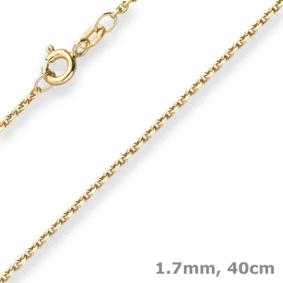 1-7mm-Ankerkette-diamantiert-aus-333-Gelbgold-40cm