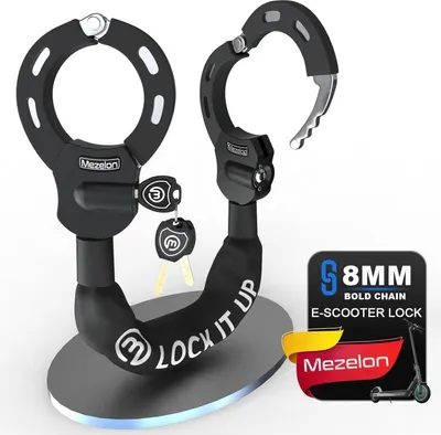 Obrázok produktu pre Zámok Mezelon E Scooter 8 mm | Vysokobezpečnostný zámok na putá