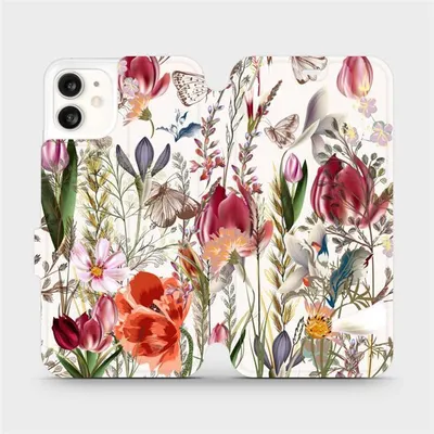Zdjęcie produktu dla Etui z klapką na telefon iPhone 11, Mobiwear Book, bukiet kwiatów