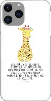 Produktbild von Mr. & Mrs. Panda Iphone 11 Pro Handyhülle Giraffe Blumenkranz - Weiß - Geschenk, Premium Kunststoff, Freundin, Afrika, Abenteurer, Handy Case, Selbstliebe
