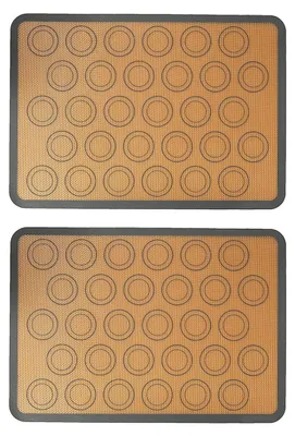 2er Set Silikon-Backmatten 42x29,5 cm antihaftbeschichtet