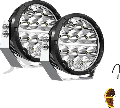 Image de Lampe de travail, 60 000 lumens, conception étanche, lot de 2 lampes de travail à LED