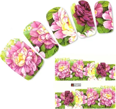 Produktbild von Tattoo Nail Blumen Rosen Bläter Aufkleber Nagel Sticker