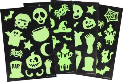 Produktbild von Glow in the Dark Halloween Sticker 21 x 15 cm