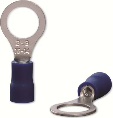 Obrázok produktu pre QUADRIOS kruhové káblové oko, 22C449, 1,5 - 2,5 mm², modré, čiastočne izolované, Ø otvoru 8,5 mm, 100 ks.