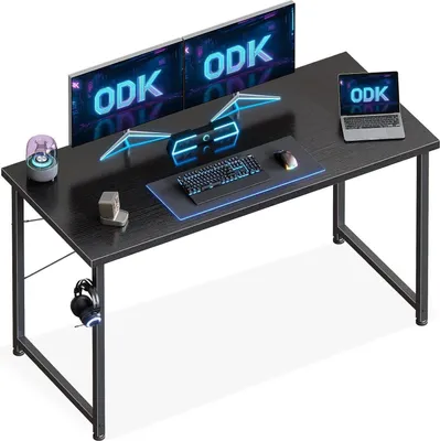 Obrázek produktu pro Kancelářský stůl ODK černý 120×50×74cm kancelářský stůl pracovna dřevěný PC stůl