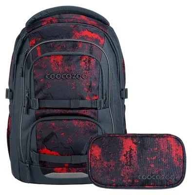 Produktbild von Coocazoo Porter Broken Black Schulrucksack Set 2tlg.