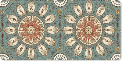 Produktbild von MuchoWow® Schreibtischunterlage Mandala - Retro - Bohème - Muster 80x40 cm - XXL Mauspad - Gaming Mauspad