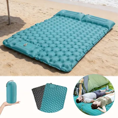 Produktbild von Isomatte Camping 2 Personen 200x130x10 cm Aufblasbar Luftmatratze Schlafmatte