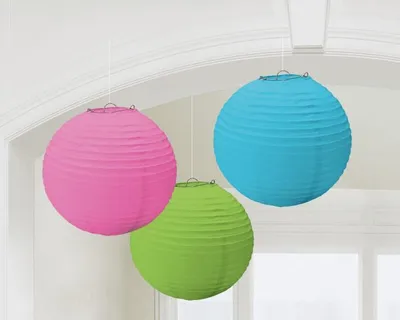 Produktbild von 3 Summer Tale Lampions dreifarbig 24cm