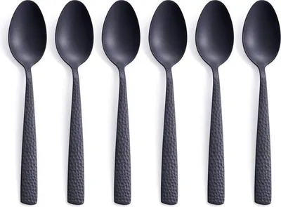 Produktbild von Famanu Teelöffel Set 6 Stück - Matt Schwarz, Edelstahl