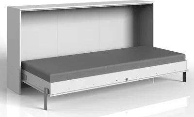 Produktbild von Schrankbett weiß 90x200 cm Jugendbett Gästebett Klappbett JOKSI-43, B/H/T ca. 212/105/43 cm