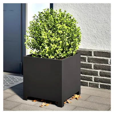 Produktbild von Pflanzkübel Hochbeet aus Metall für Blumen und Gemüse 40x40x40 cm Schwarz
