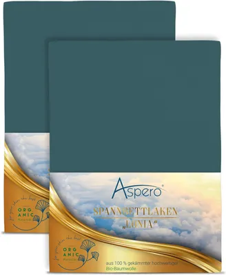Produktbild von Aspero 2 x Spannbettlaken aus Baumwolle