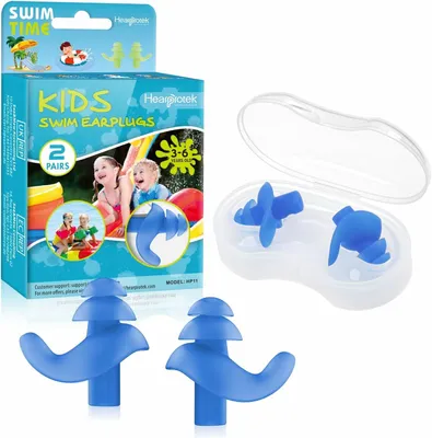 Imagen del producto de Tapones para los oídos para niños, 2 pares, impermeables, de silicona, para deportes acuáticos