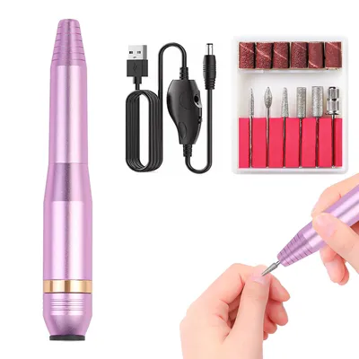 Produktbild von Nagelfräser, Elektrische Nagelfeile Maniküre Set, Fräser für gelnägel 20000 u/Min Verstellbare Geschwindigkei,Pediküre Maniküre Set Nagelfräser