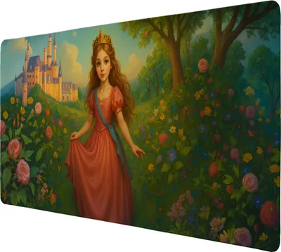 Produktbild von Märchenprinzessin Schloss Schreibtischunterlage 89x40cm XXL Mauspad für Mädchen