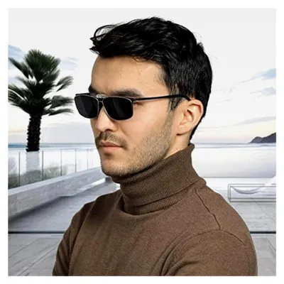 Produktbild von Polarisierte Vintage Cat Eye Sonnenbrille mit Clip-On für Korrektionsbrillen