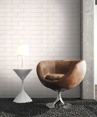 Produktbild von NEWROOM Tapete Weiß Papiertapete Stein - Ziegelstein Modern Backstein Loft Mauerwerk