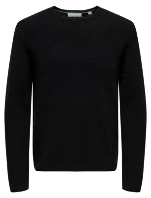 Produktbild von Only & Sons Herren Onseric Reg 12 Struc Crew Knit Noos, Schwarz, XXL EU