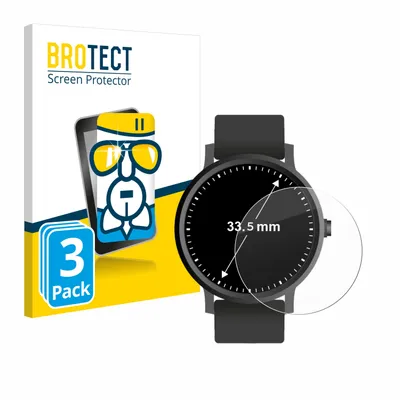 Produktbild von 3x BROTECT Schutzglas für Armbanduhren (Kreisrund, ø: 33.5 mm) Schutzfolie Panzer Folie Glas Display Schutz klar
