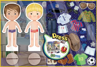 Produktbild von XL-Set „Magnetisches Anziehen“ für Jungen – Jiri Models