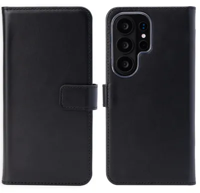 Imagen del producto de Funda de Cuero Auténtico tipo Libro para Samsung Galaxy S26 Ultra -