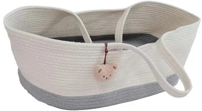 Produktbild von Tragbares Baby Bett Moses Basket - Baumwollreise Bett für Neugeborene