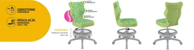 Produktbild von Jugend-Wachstumsstuhl Ergonomischer Schreibtischstuhl Für Körpergrösse 146-176 Cm, Petit Grau Storia 29, Mit Fussstütze