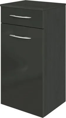 Productafbeelding van Onderkast FLORIDO-03, hoogglans grijs, grafietgrijs, afmetingen (breedte x hoogte x diepte): ongeveer 40 x 79 x 35 cm
